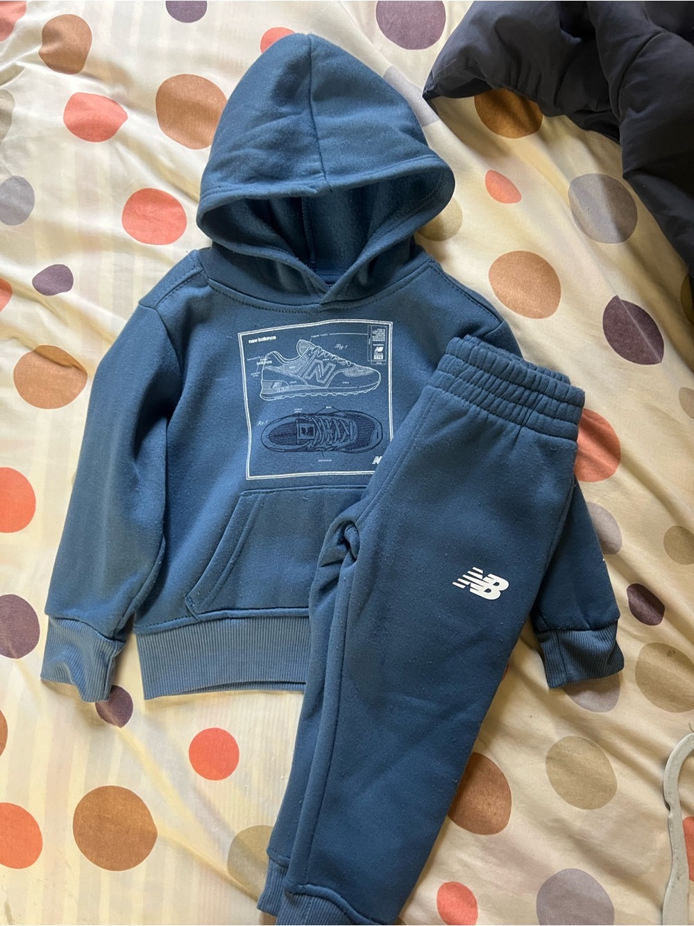 New Balance Kids Blue Hoodie and Jogger Set- Size 2T